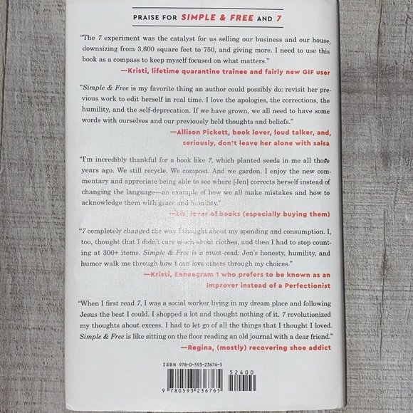 Simple & Free book by Jen Hatmaker - Picture 7 of 8